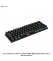 TECLADO MECANICO ANTRYX INALAMBRICO MK825 TRIX BLACK, RED SWITCH, WIFI, BT (AMK-825TXKRE-SP)