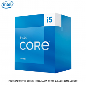 PROCESADOR INTEL CORE I5-13400, HASTA 4.60 MHZ, CACHE 20MB, LGA1700