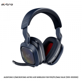 AUDIFONO C/MICROFONO ASTRO A30 WIRELESS FOR PS5/PC/MAC BLUE (939-002006)