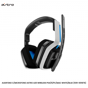 AUDIFONO C/MICROFONO ASTRO A20 WIRELESS PS4/5/PC/MAC WHITE/BLUE (939-001876)