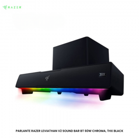 PARLANTE RAZER LEVIATHAN V2 SOUND BAR BT 60W CHROMA, THX BLACK