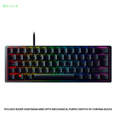 TECLADO RAZER HUNTSMAN MINI OPTO MECHANICAL USB-C SWITCH PURPLE 100M SP CHROMA BLACK (RZ03-03392900-R311)