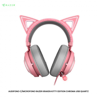 AUDIFONO C/MICROFONO RAZER KRAKEN KITTY EDITION CHROMA USB QUARTZ