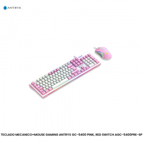 TECLADO MECANICO+MOUSE GAMING ANTRYX GC-5400 PINK, RED SWITCH AGC-5400PRE-SP