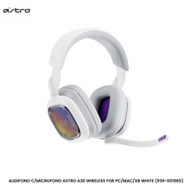 AUDIFONO C/MICROFONO ASTRO A30 WIRELESS FOR PC/MAC/XB WHITE (939-001985)