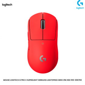 MOUSE LOGITECH G PRO X SUPERLIGHT WIRELESS LIGHTSPEED HERO 25K RED 910-006783