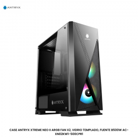 CASE ANTRYX XTREME NEO II ARGB FAN X2, VIDRIO TEMPLADO, FUENTE B500W AC-XN02KW1-500CPR1