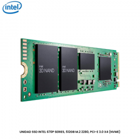 UNIDAD SSD INTEL 670P SERIES, 512GB M.2 2280, PCI-E 3.0 X4 (NVME)