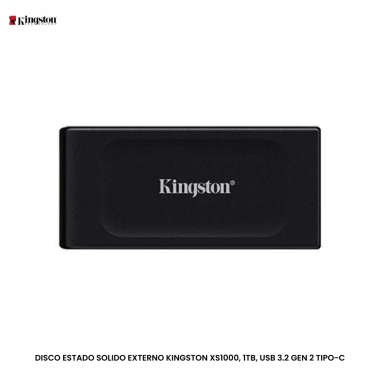DISCO ESTADO SOLIDO EXTERNO KINGSTON XS1000, 1TB, USB 3.2 GEN 2 TIPO-C
