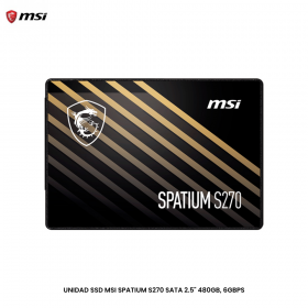 UNIDAD SSD MSI SPATIUM S270 SATA 2.5" 480GB, 6GBPS