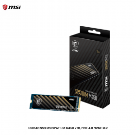 UNIDAD SSD MSI SPATIUM M450 2TB, PCIE 4.0 NVME M.2