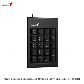 TECLADO NUMERICO GENIUS NUMPAD 110 USB CHOCOLATE KEYS BLACK (31300016400)