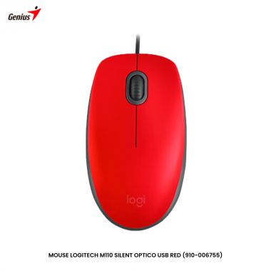 MOUSE LOGITECH M110 SILENT OPTICO USB RED (910-006755)