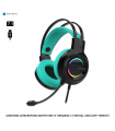 AUDIFONO C/MICROFONO ANTRYX IRIS-K TURQUESA 7.1 VIRTUAL, USB (AGH-7100KTE)