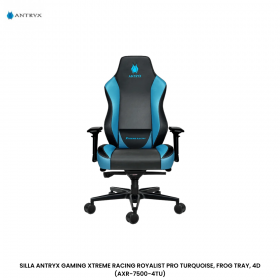 SILLA ANTRYX GAMING XTREME RACING ROYALIST PRO TURQUOISE, FROG TRAY, 4D (AXR-7500-4TU)