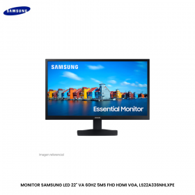 MONITOR SAMSUNG LED 22" VA 60HZ 5MS FHD HDMI VGA, LS22A336NHLXPE