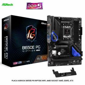 PLACA ASROCK B650E PG RIPTIDE WIFI, AMD SOCKET AM5, DDR5, ATX