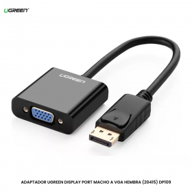 ADAPTADOR UGREEN DISPLAY PORT MACHO A VGA HEMBRA (20415) DP109