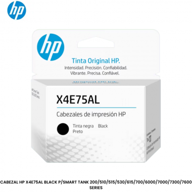 CABEZAL HP X4E75AL BLACK P/SMART TANK 200/510/515/530/615/700/6000/7000/7300/7600 SERIES