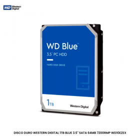 DISCO DURO WESTERN DIGITAL 1TB BLUE 3.5" SATA 64MB 7200RMP WD10EZEX