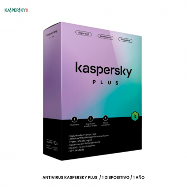 ANTIVIRUS KASPERSKY PLUS  / 1 DISPOSITIVO / 1 AÑO