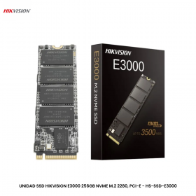 UNIDAD SSD HIKVISION E3000 256GB NVME M.2 2280, PCI-E - HS-SSD-E3000