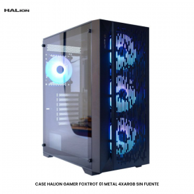 CASE HALION GAMER FOXTROT 01 METAL 4XARGB SIN FUENTE