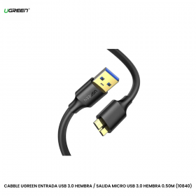CABBLE UGREEN ENTRADA USB 3.0 HEMBRA / SALIDA MICRO USB 3.0 HEMBRA 0.50M (10840)