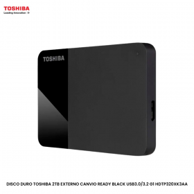 DISCO DURO TOSHIBA 2TB EXTERNO CANVIO READY BLACK USB3.0/3.2 G1 HDTP320XK3AA
