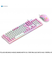 TECLADO MECANICO+MOUSE GAMING ANTRYX GC-5400 PINK, BLUE SWITCH AGC-5400PBL-SP