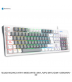 TECLADO MECANICO ANTRYX MK860L WHITE & GRAY, PURPLE SWITCH (AMK-CS860LWGPU-SP)