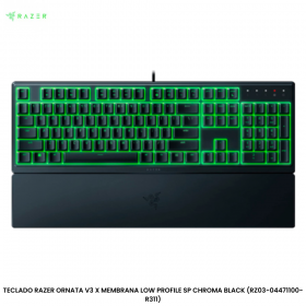 TECLADO RAZER ORNATA V3 X MEMBRANA LOW PROFILE SP CHROMA BLACK (RZ03-04471100-R311)