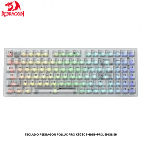 TECLADO REDRAGON POLLUX PRO K628CT-RGB-PRO, ENGLISH