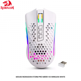 MOUSE REDRAGON STORM PRO M808-KS WIRELESS WHITE