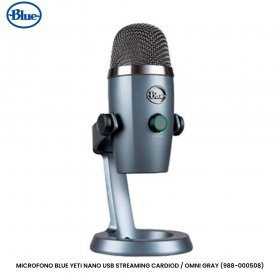 MICROFONO BLUE YETI NANO USB STREAMING CARDIOD / OMNI GRAY (988-000508)