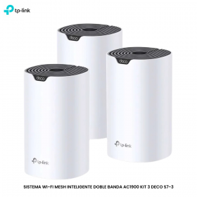 SISTEMA WI-FI MESH INTELIGENTE DOBLE BANDA AC1900 KIT 3 DECO S7-3