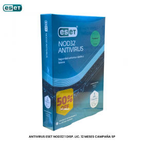 ANTIVIRUS ESET NOD32 1 DISP. LIC. 12 MESES CAMPAÑA SP