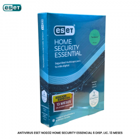 ANTIVIRUS ESET NOD32 HOME SECURITY ESSENCIAL 6 DISP. LIC. 13 MESES