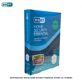 ANTIVIRUS ESET NOD32 HOME SECURITY ESSENCIAL 10 DISP. LIC. 14 MESES