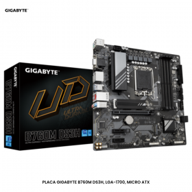 PLACA GIGABYTE B760M DS3H, LGA-1700, MICRO ATX