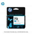 TINTA HP 3ED67A (712A) 29ML CYAN,  DJ T210/T250/T630/T650, STUDIO