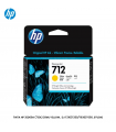 TINTA HP 3ED69A (712A) 29ML YELLOW,  DJ T210/T250/T630/T650, STUDIO