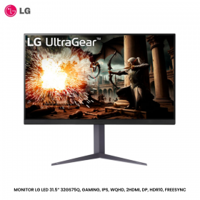 MONITOR LG LED 31.5” 32GS75Q, GAMING, IPS, WQHD, 2HDMI, DP, HDR10, FREESYNC