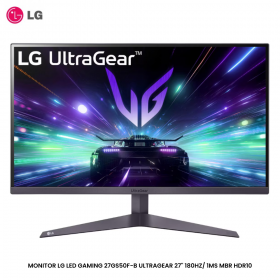 MONITOR LG LED GAMING 27GS50F-B ULTRAGEAR 27" 180HZ/ 1MS MBR HDR10