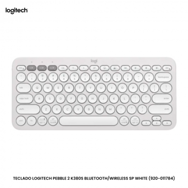 TECLADO LOGITECH PEBBLE 2 K380S BLUETOOTH/WIRELESS SP WHITE (920-011784)