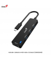 HUB USB-C GENIUS UH-400 4 USB-A 3.0 BLACK (31240002400)