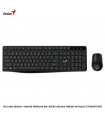 TECLADO GENIUS + MOUSE WIRELESS KM-8206S USB MULTIMEDIA SP BLACK (31340017401)