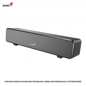 PARLANTE GENIUS SOUND BAR 100 MINI 6W 3.5MM USB POWER BLACK (31730024400)