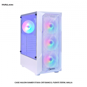 CASE HALION GAMER STUKA CR11 BANCO, FUENTE 500W, MALLA