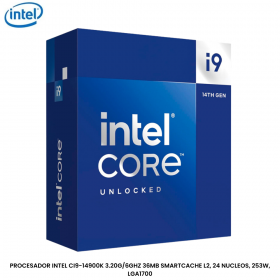 PROCESADOR INTEL CI9-14900K 3.20G/6GHZ 36MB SMARTCACHE L2, 24 NUCLEOS, 253W, LGA1700